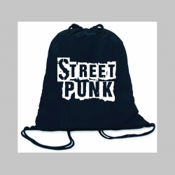 Street Punk ľahké sťahovacie vrecko ( batôžtek / vak ) s čiernou šnúrkou, 100% bavlna 100 g/m2, rozmery cca. 37 x 41 cm